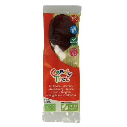Candy Tree Aardbei lollie bio 1.00 Stuks