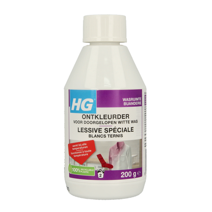HG Ontkleurder voor doorgelopen witte was 200 Gram