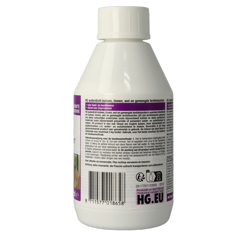 HG Waterdicht katoen linnen wol 300 Milliliter