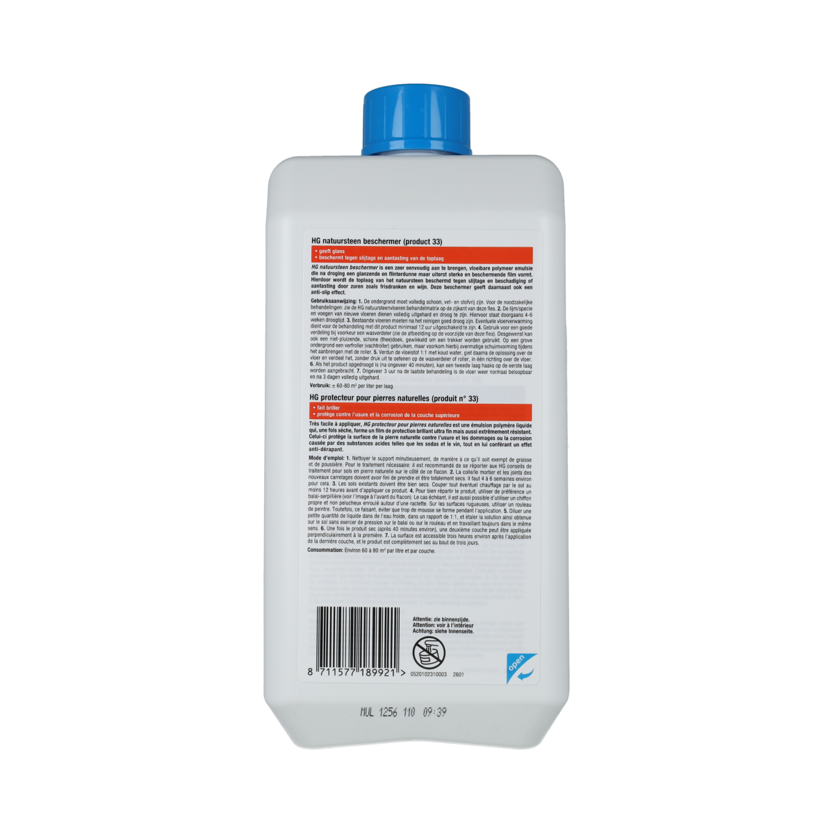 HG Natuursteen beschermer glans 1.00 Liter