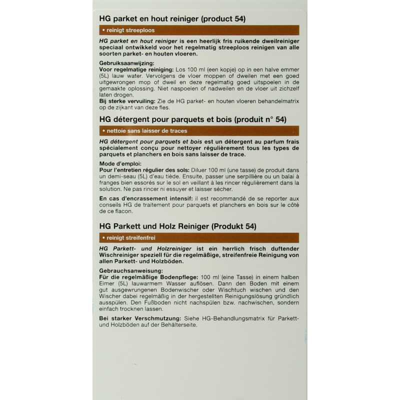HG Parketreiniger 1 Liter