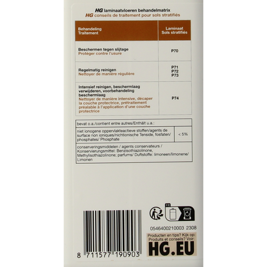 HG Laminaatreiniger glans 1 Liter