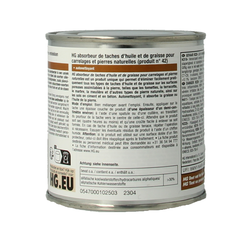 HG Olie & vetvlek absorbeerder 250 Milliliter