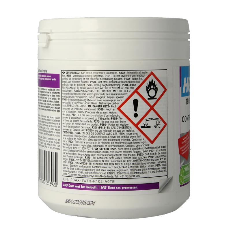 HG Wasmiddel stinkend wasgoed 500 Gram