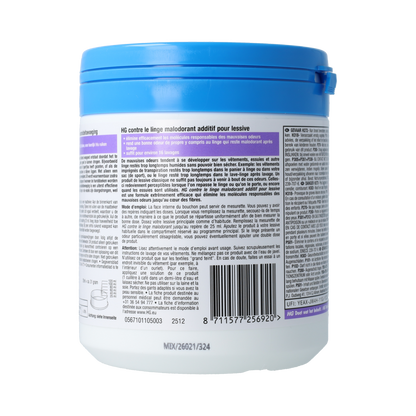 HG Wasmiddel stinkend wasgoed 500.00 Gram