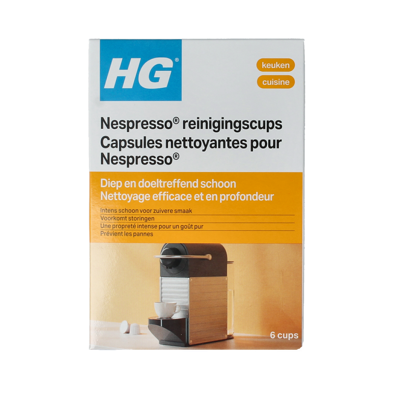 HG Reinigingscups Nespresso machine 6 Stuks