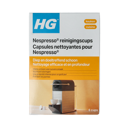 HG Reinigingscups Nespresso machine 6.00 Stuks
