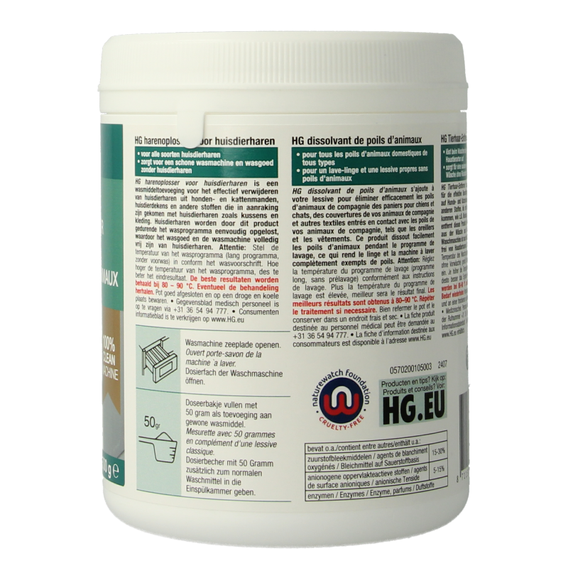 HG Harenoplosser huisdier haar 500 Gram