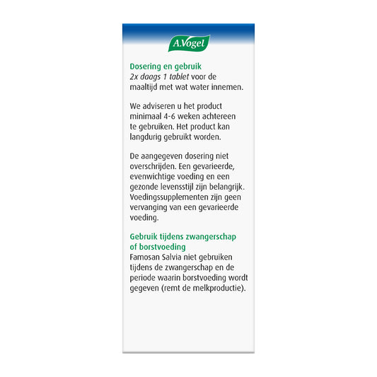 A Vogel Famosan salvia overgang 60 Tabletten