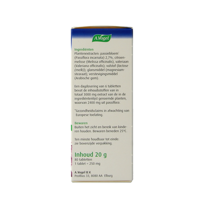 A Vogel Passiflora rustgevende tabletten 80.00 Tabletten