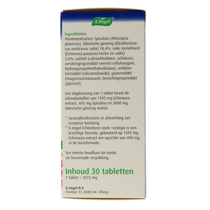 A Vogel Echinaforce tablet sterk & energie 30.00 Tabletten