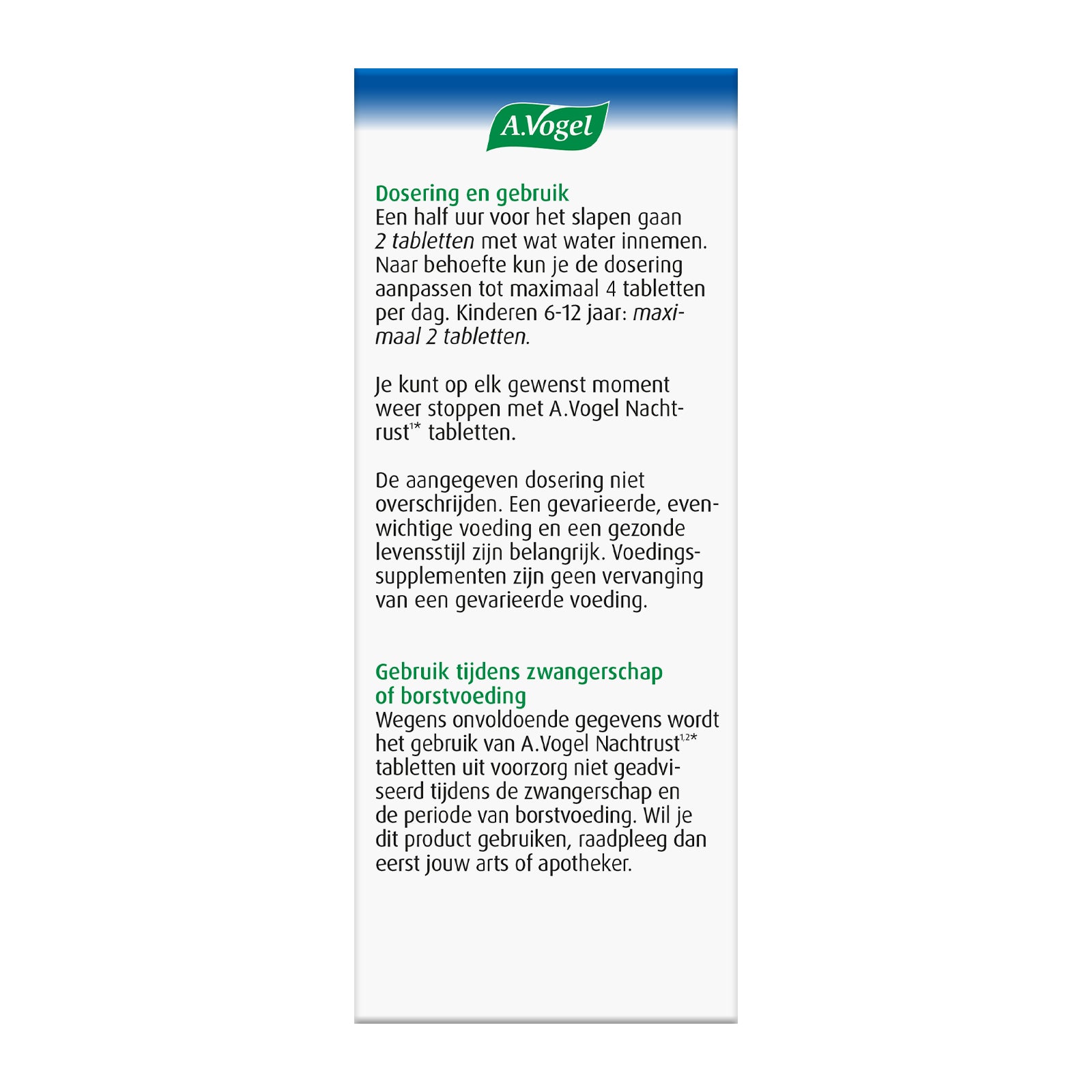 A Vogel Nachtrust tabletten 60 Tabletten