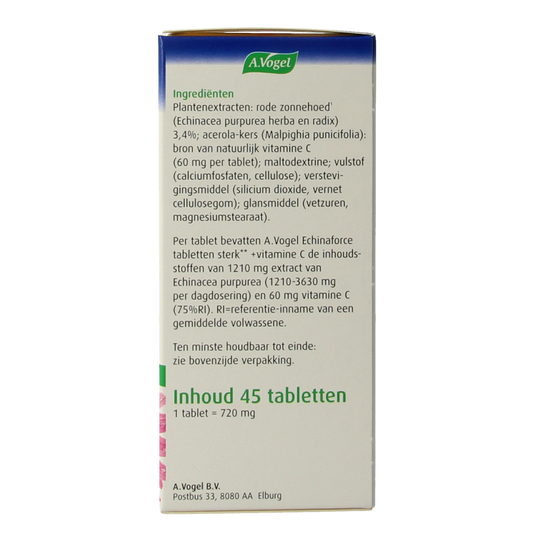 A Vogel Echinaforce sterk + vitamine C 45.00 Tabletten