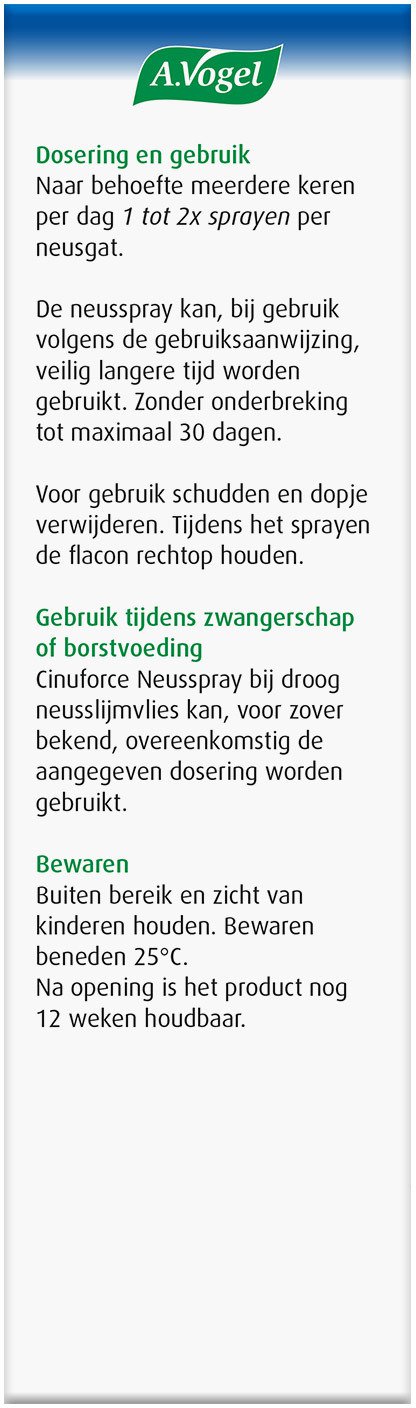 A Vogel Cinuforce neusspray droge neusslijmvlies 15 Milliliter