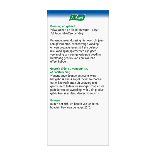 A Vogel Focus en concentratie 28 Kauwtabletten