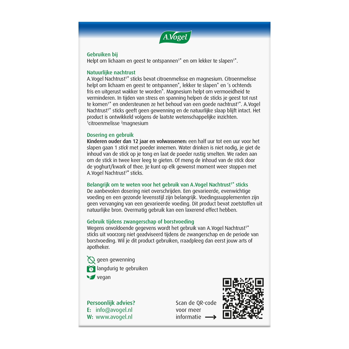 Vogel Nachtrust sticks 14x2g 28 Gram