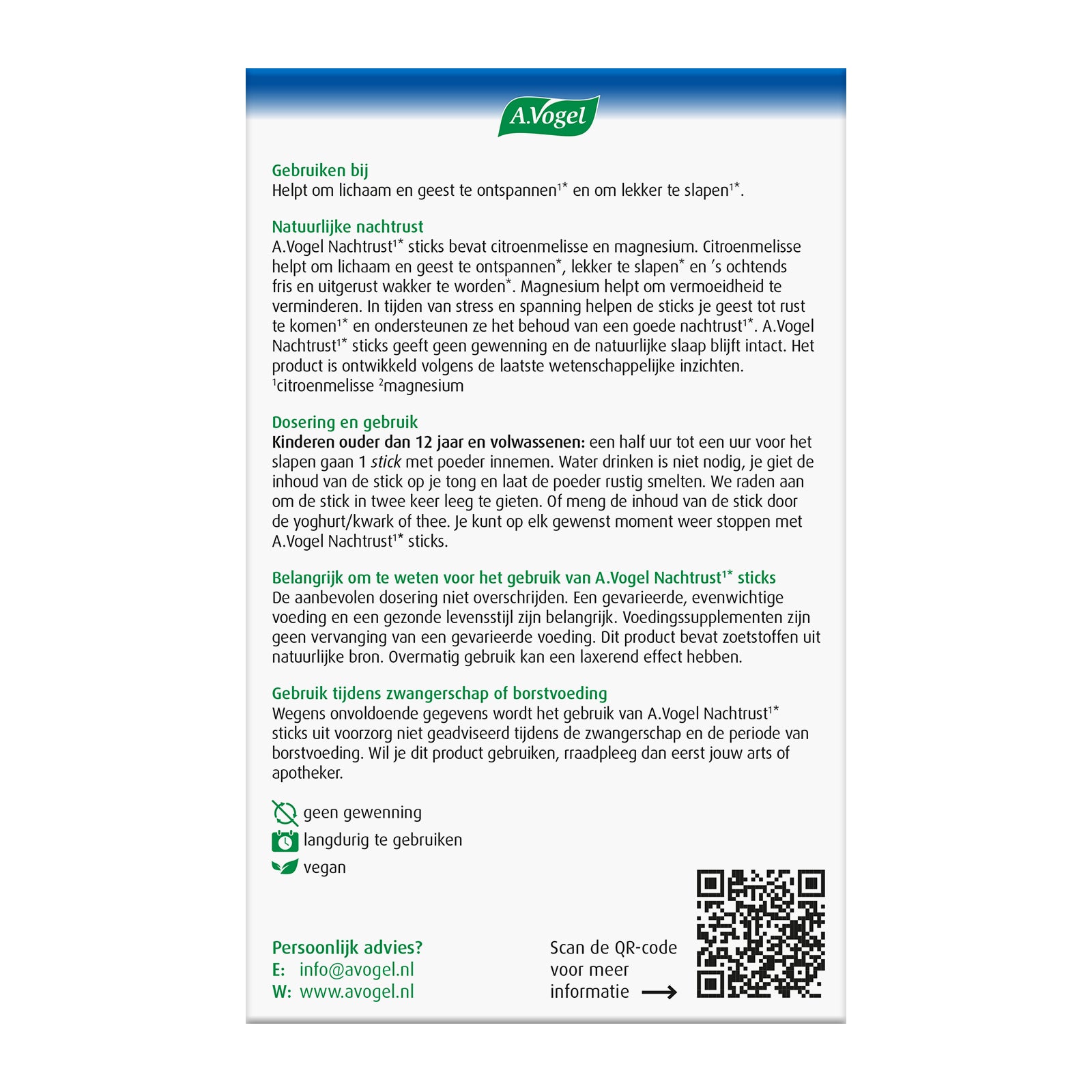 Vogel Nachtrust sticks 14x2g 28 Gram