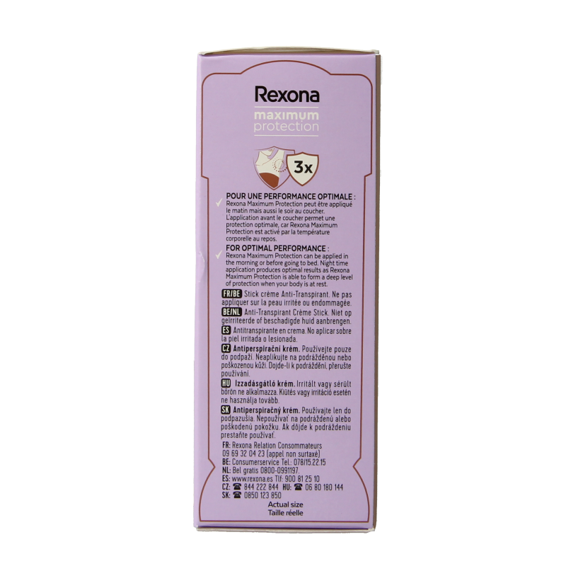 Rexona Deodorant stick women max prot sensitive 45 Milliliter