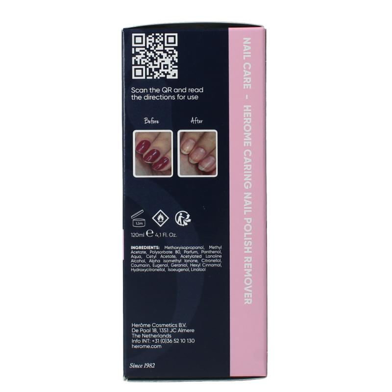 Herome Caring nailpolish remover 120 Milliliter