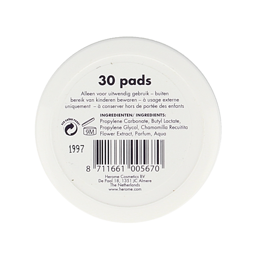 Herome Nagel caring remover pad 30.00 Stuks