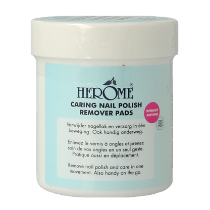 Herome Nagellak remover pads caring  100.00 Stuks