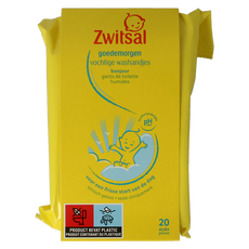 Zwitsal Goedemorgen vochtige washandjes 20 Stuks