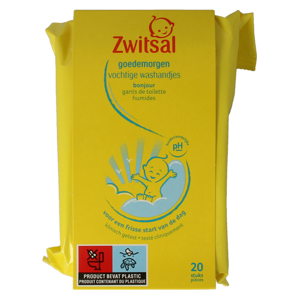 Zwitsal Goedemorgen vochtige washandjes 20 Stuks