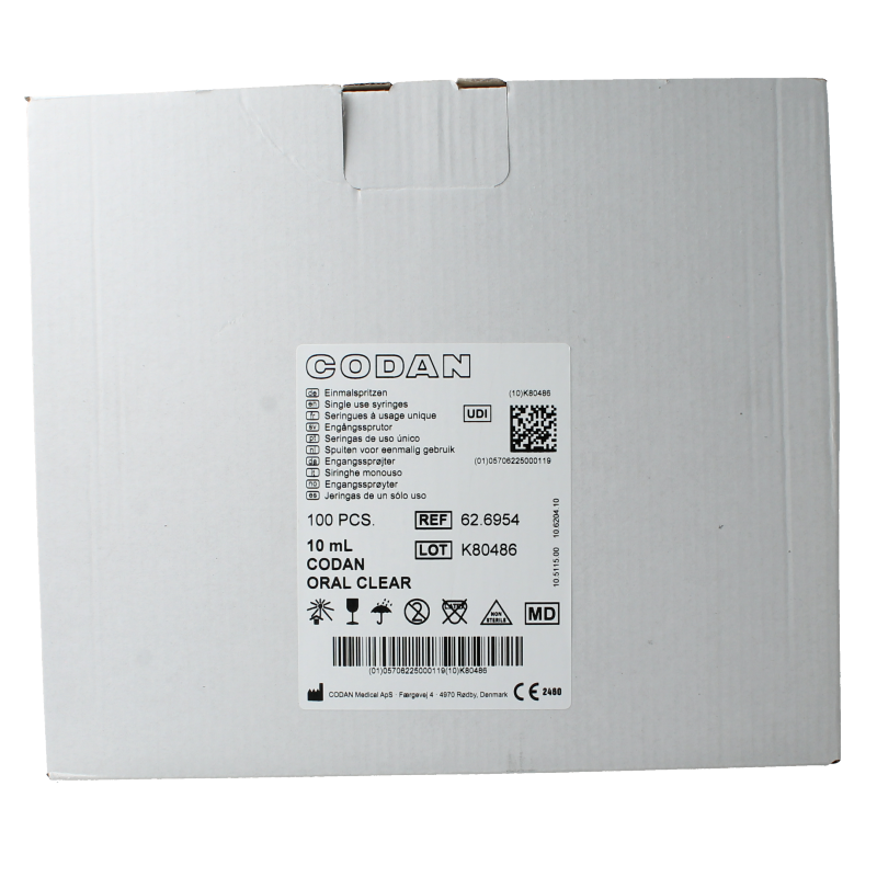 Codan Spuit helder excl tipcap 100 Stuks