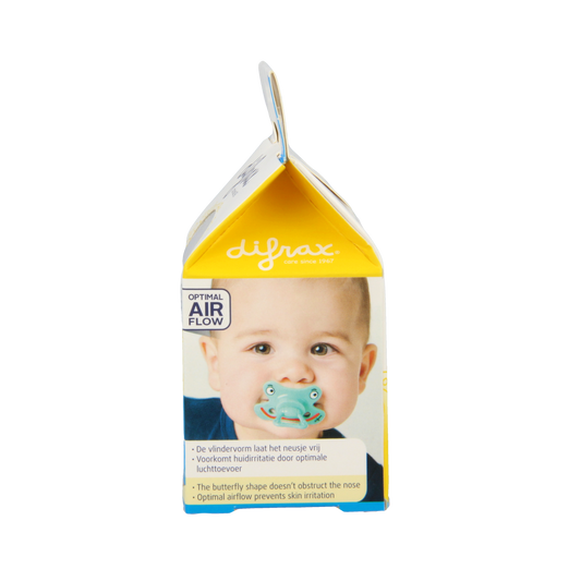 Difrax Fopspeen natural 6+ maanden met ring  1.00 Stuks