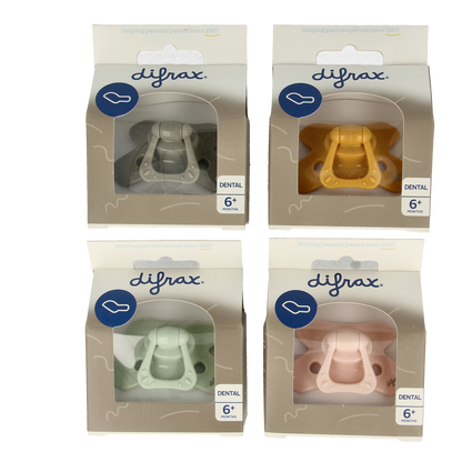 Difrax Fopspeen dental 6+ maanden met ring 1.00 Stuks