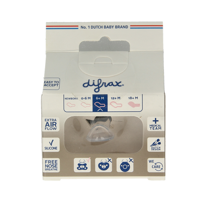 Difrax Fopspeen dental 6+ maanden met ring 1.00 Stuks