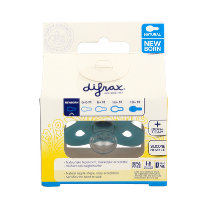 Difrax Fopspeen natural newborn  1.00 Stuks
