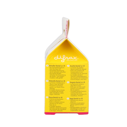 Difrax Fopspeen verstevigd dental 12+ maanden assorti 1 Stuks