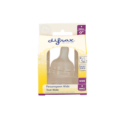 Difrax Flesspeen soft breed small  2 Stuks