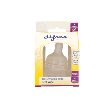Difrax Flesspeen soft breed small  2.00 Stuks