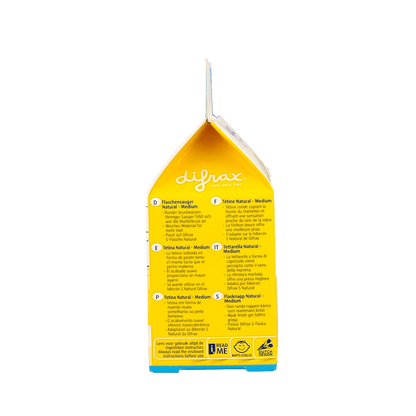 Difrax Flesspeen medium natural 2.00 Stuks