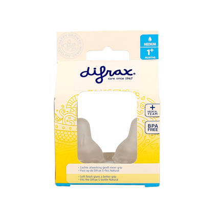 Difrax Flesspeen medium natural 2.00 Stuks