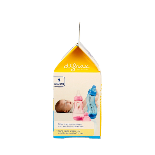 Difrax Flesspeen medium natural 2.00 Stuks
