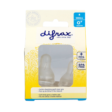 Difrax Flesspeen small 0+ natural 2 Stuks