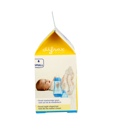 Difrax Flesspeen small 0+ natural 2.00 Stuks