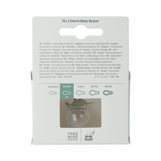 Difrax Fopspeen natural 0-6 meerdere kleuren 1.00 Stuks
