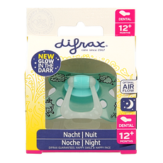 Difrax Fopspeen dental 12+ maanden glow in the dark 1 Stuks