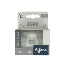 Difrax Fopspeen dental 18+ glow in the dark 1 Stuks