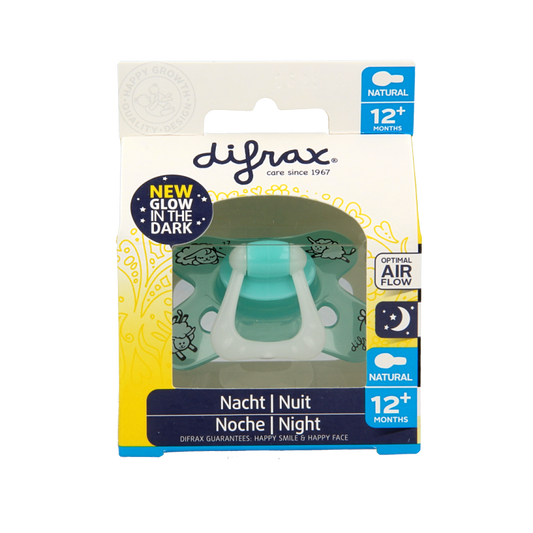 Difrax Fopspeen natural 12+ maanden nacht 1 Stuks