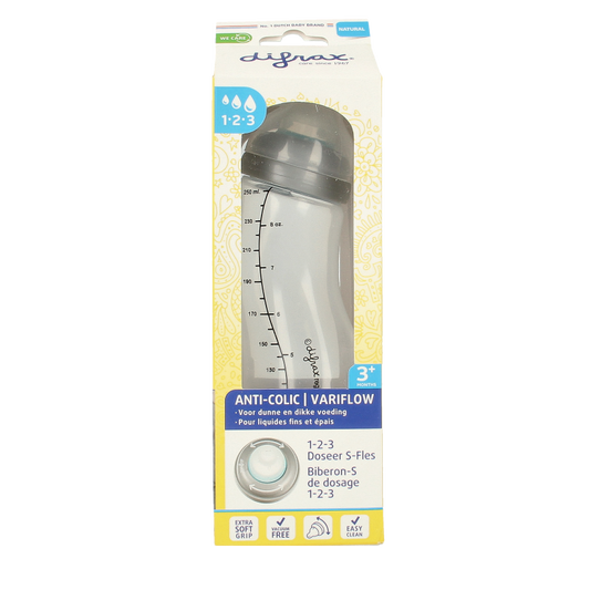 Difrax S-fles natural 1 2 3 doseer 250ml 1 Stuks