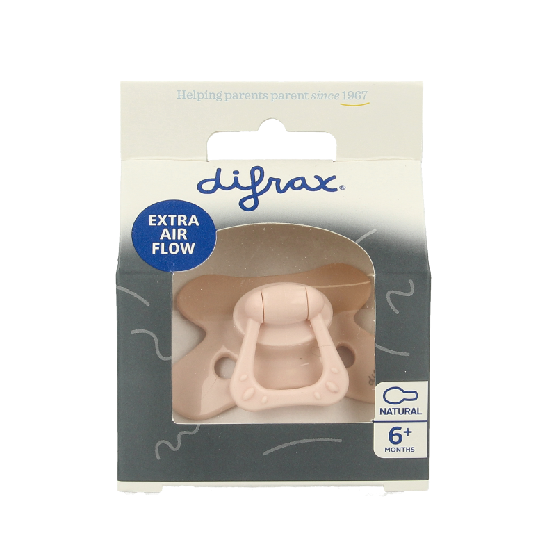 Difrax Fopspeen natural 6+ maanden assorti 1 Stuks