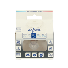 Difrax Fopspeen natural 6+ maanden assorti 1 Stuks