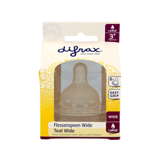 Difrax Flesspeen soft breed large 2 Stuks