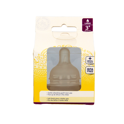 Difrax Flesspeen soft breed large 2.00 Stuks