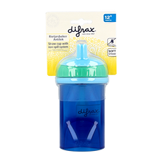 Difrax Anti lek rietjes beker assorti 1 Stuks